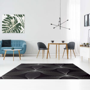 שטיח פי וי סי לחדר אבסטרקטי פרחים