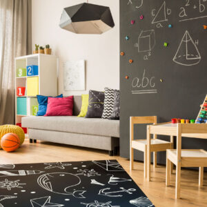 שטיח פי וי סי יצירה לחדר ילדים איורי ים