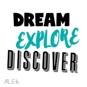 מדבקת DREAM EXPLORE DISCOVER