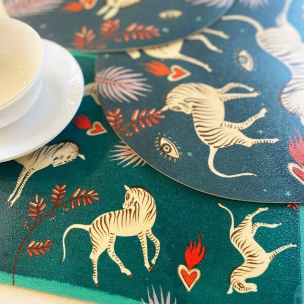 פלייסמט פי וי סי Bandana x sarahjane כחול