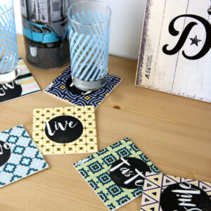 תחתיות בעיצוב צבעוני גאומטרי