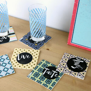 תחתיות בעיצוב צבעוני גאומטרי