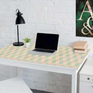 משטח שולחן פי וי סי מעוינים וינטאג'