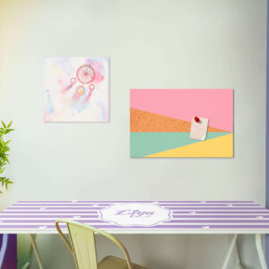 משטח לשולחן פי וי סי פסים עם שם