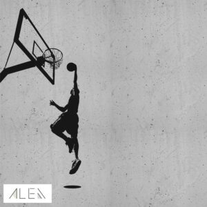 טפט כדורסל שחור בטון