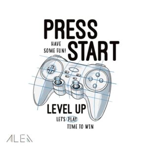 מדבקת קיר גיימר Level up