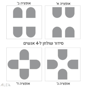 פלייסמנט פי וי סי קשת מונוכרום אפור