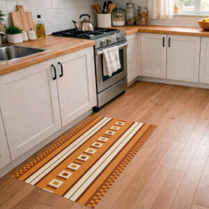 שטיח מטבח פי וי סי פסי גריד אורבניים קרמל