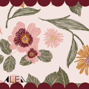 ראנר פי וי סי פריחה בורדו קלאסית