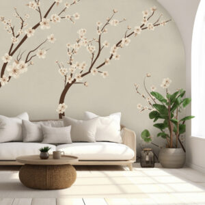 טפט פריחת דובדבן שקטה