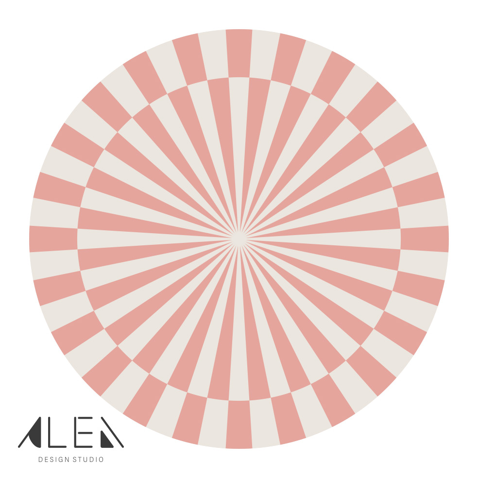 פלייסמט פי וי סי עגול שחמט בורדו – תמונה 2