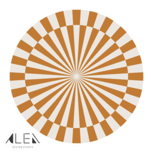 פלייסמט פי וי סי עגול שחמט קרמל