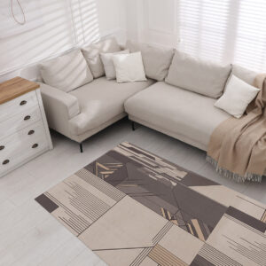 שטיח פי וי סי לסלון/לחדר שינה גאומטריה שלווה