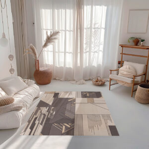 שטיח פי וי סי לסלון/לחדר שינה גאומטריה שלווה