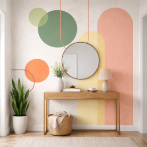 טפט קשתות שקיעה גאומטריות