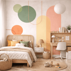 טפט לחדר קשתות שקיעה גאומטריות