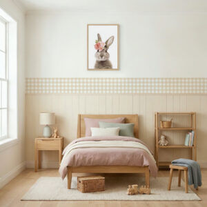 מדבקת בורדר משבצות בז' שמנת