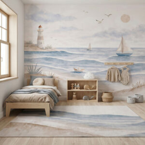 טפט לחדר ילדים נוף ים רגוע