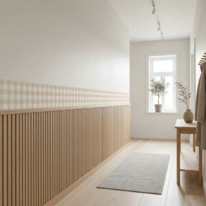 מדבקת בורדר משבצות בז' שמנת