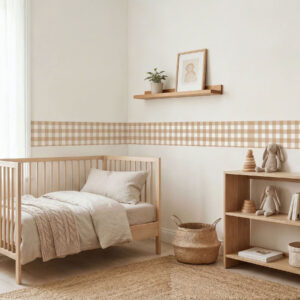 מדבקת בורדר משבצות קרמל