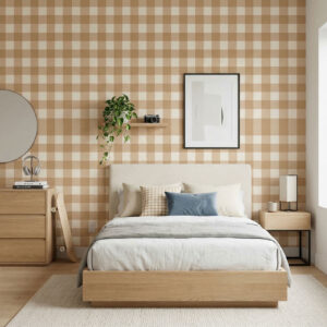 טפט שתי וערב בצבע קרמל