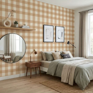 טפט שתי וערב בצבע קרמל