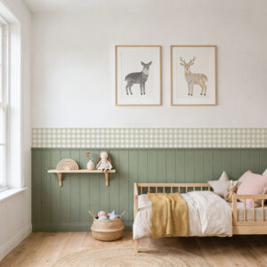 מדבקת בורדר משבצות ירוק מרווה