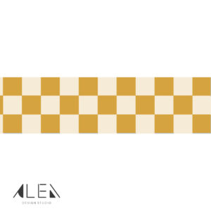 מדבקת בורדר דמקה חרדל ושמנת