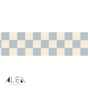 מדבקת בורדר דמקה כחול מעושן ושמנת