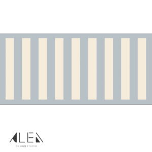 בורדר מדבקת קיר פסים קלאסי בגוון תכלת רך