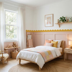 מדבקת בורדר לחדר ילדים קשתות חרדל