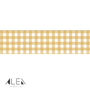 מדבקת בורדר משבצות צהוב דבש