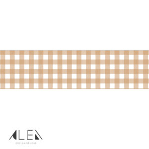 מדבקת בורדר משבצות קרמל