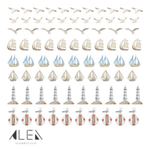 מדבקות קיר לחדר ילדים עולם הים