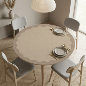 מפת פי וי סי עגולה דגם גלים בז׳