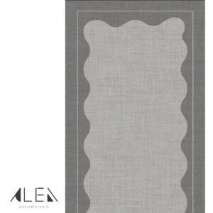 שטיח מטבח פי וי סי גלים אפור