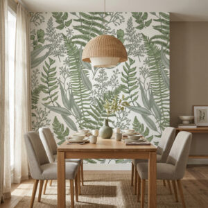 טפט עלים בוטני ירוק