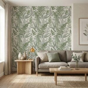 טפט עלים בוטני ירוק