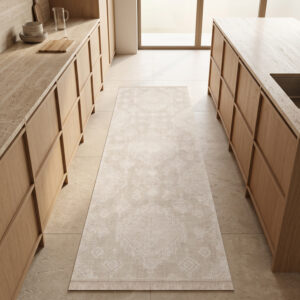 שטיח פיויסי למטבח בז׳ אתני עדין