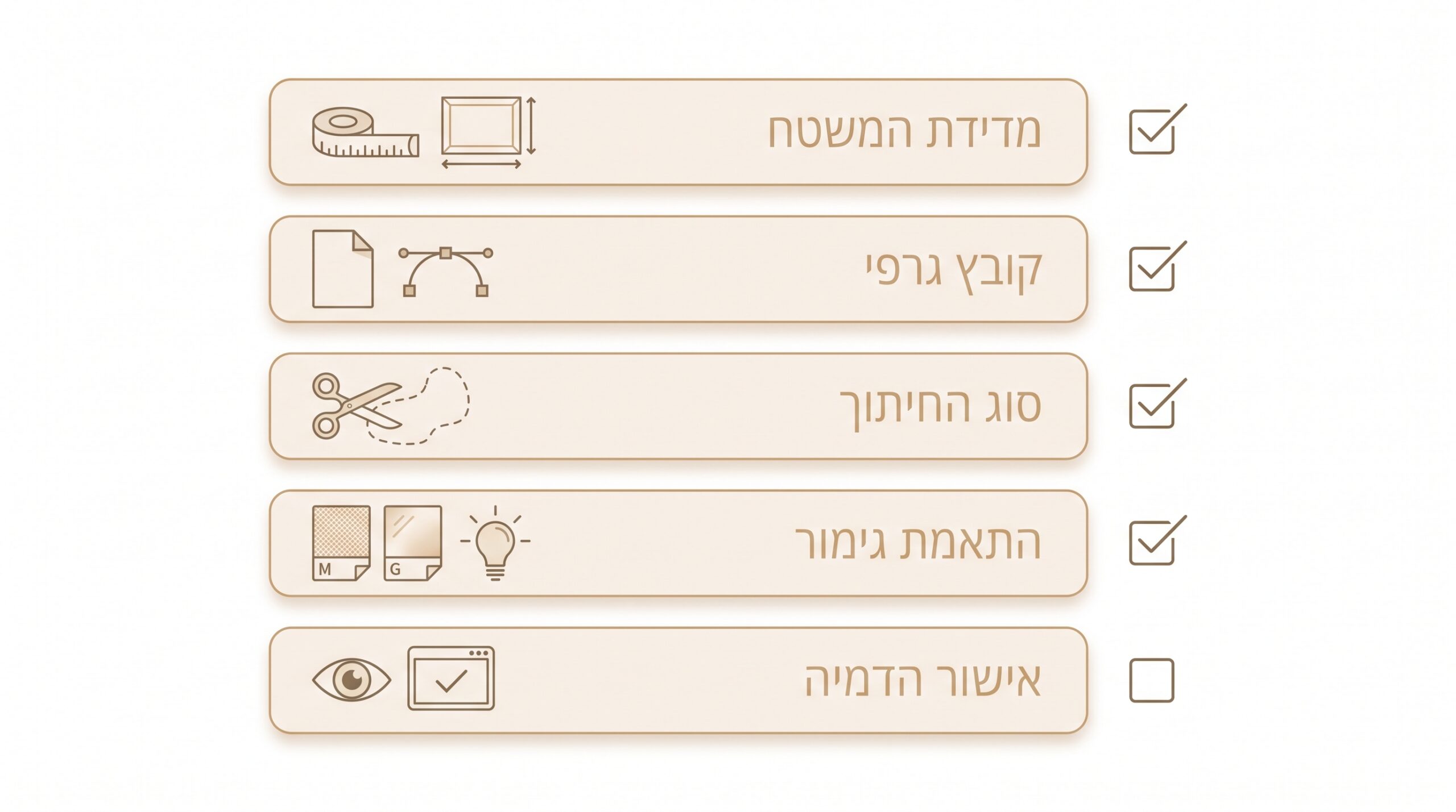 צ'ק ליסט לפני הזמנת ויניל ממותג לעסק