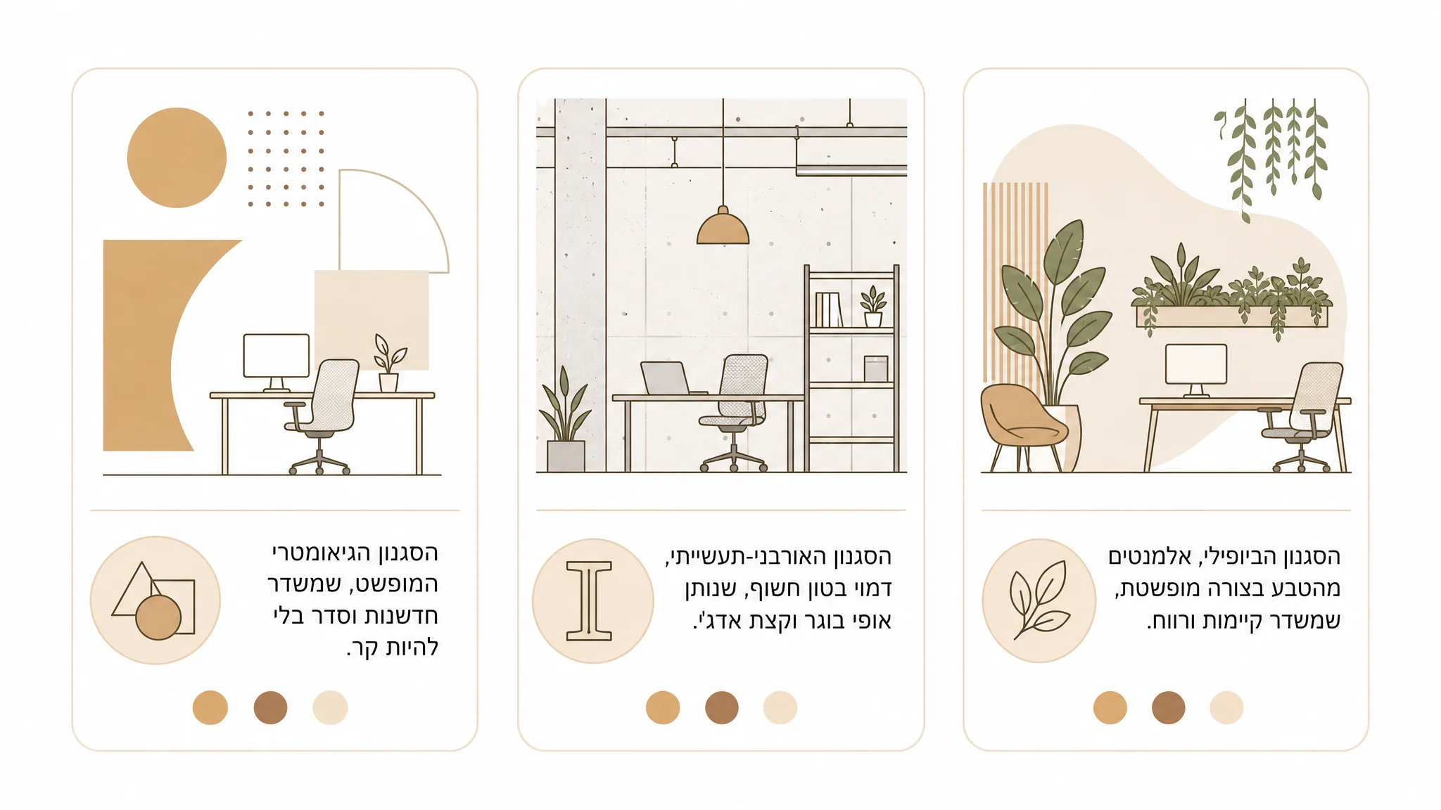 סגנונות טפט שונים לחלל משרד הייטק