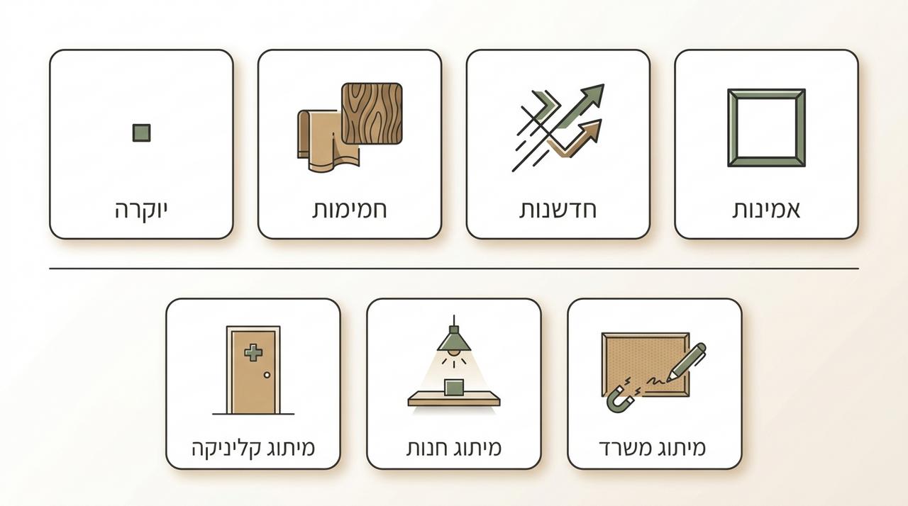קיר כניסה מעוצב בטפט עם תאורה חמה