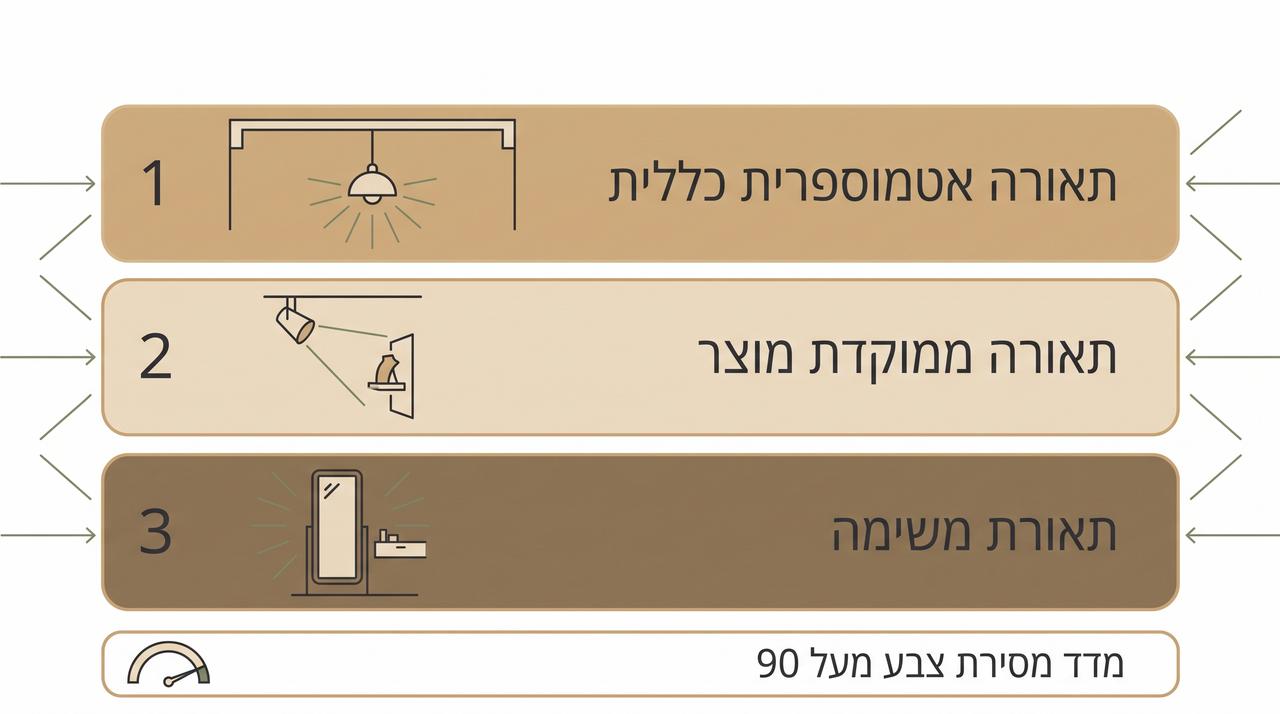 תכנון תאורה בשלוש שכבות בחנות בוטיק