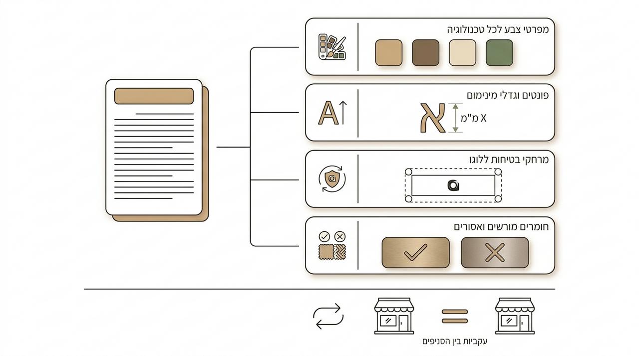 דוגמאות גוונים וחומרים מסודרות לצד תכנון חלל