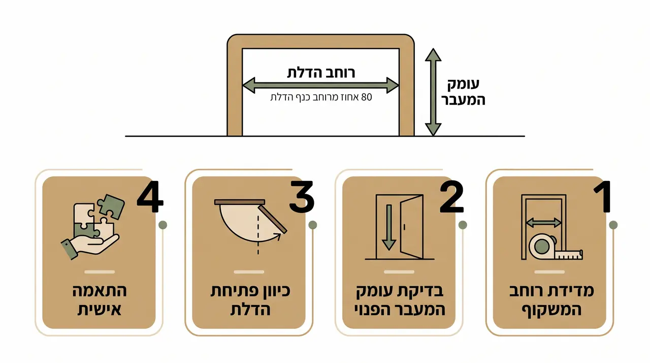 מדריך מדידה לבחירת שטיח כניסה