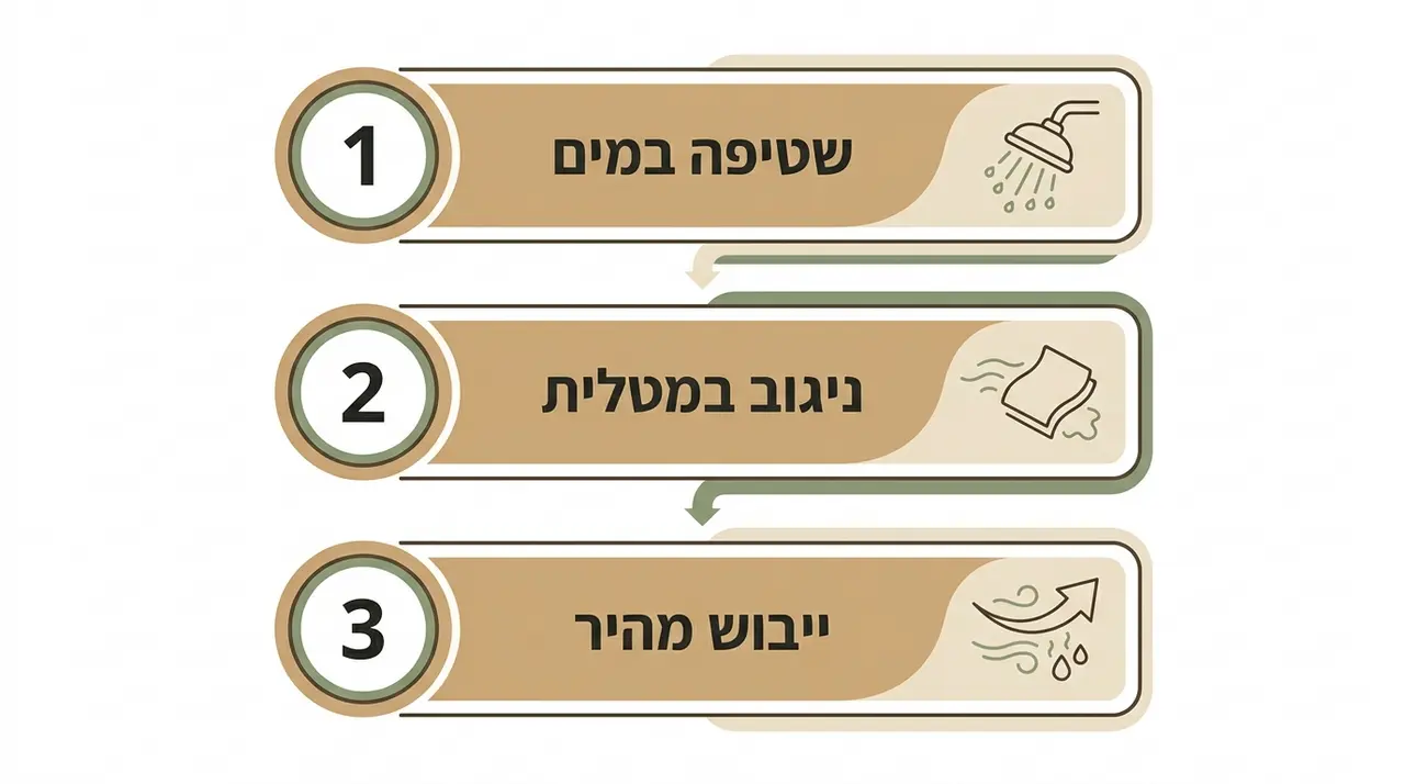 הדרכה לניקוי ותחזוקה של שטיח PVC לחדר הרחצה