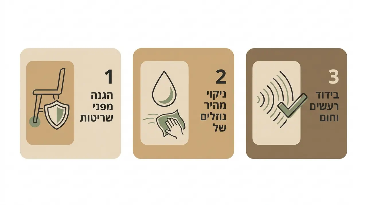 פינת אוכל משפחתית עם שטיח רחיץ מתחת לשולחן בבית עם ילדים