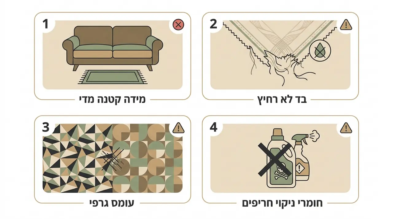 טעויות נפוצות בקניית שטיח בוהו לסלון
